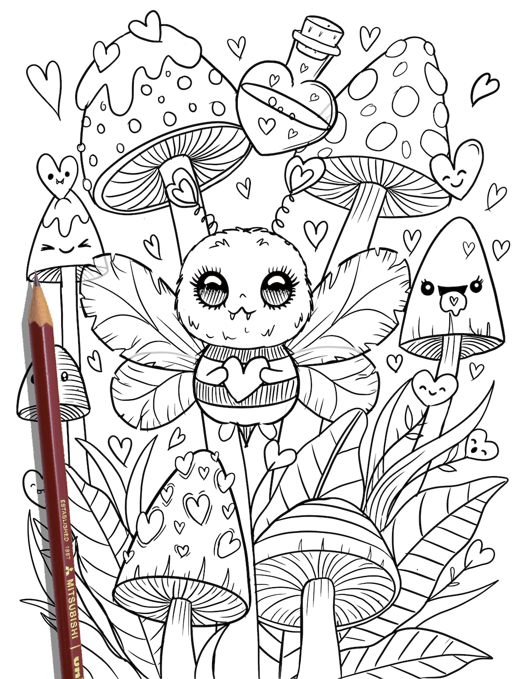 kawaii coloring pages printable jpg