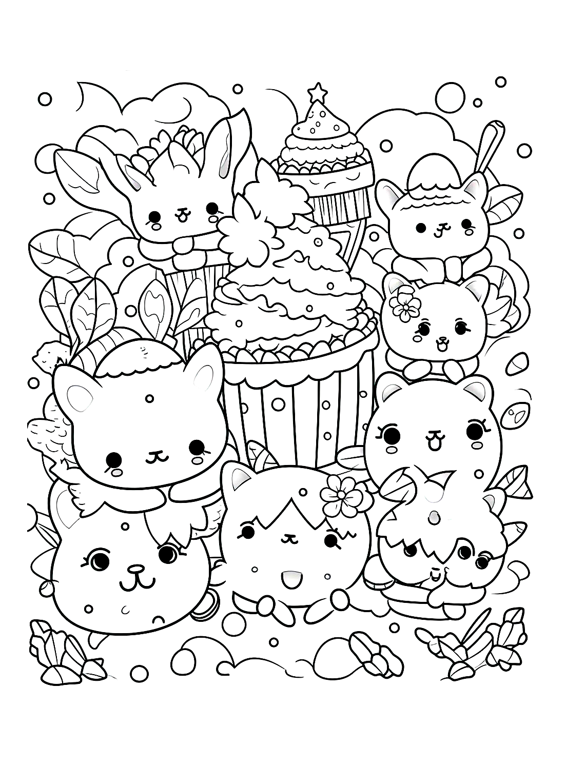 kawaii coloring pages printable jpg