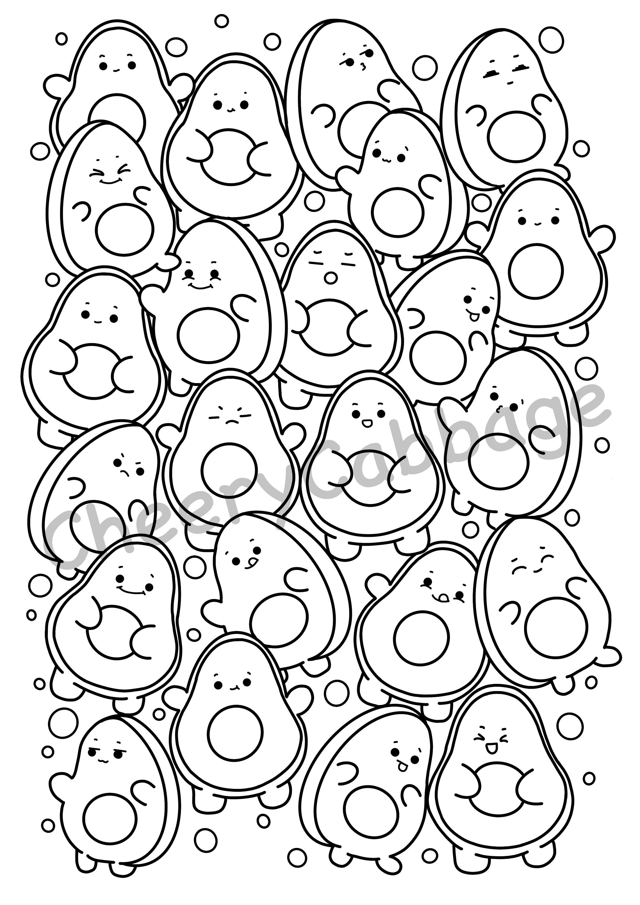 30 Kawaii Coloring Pages Printable 4