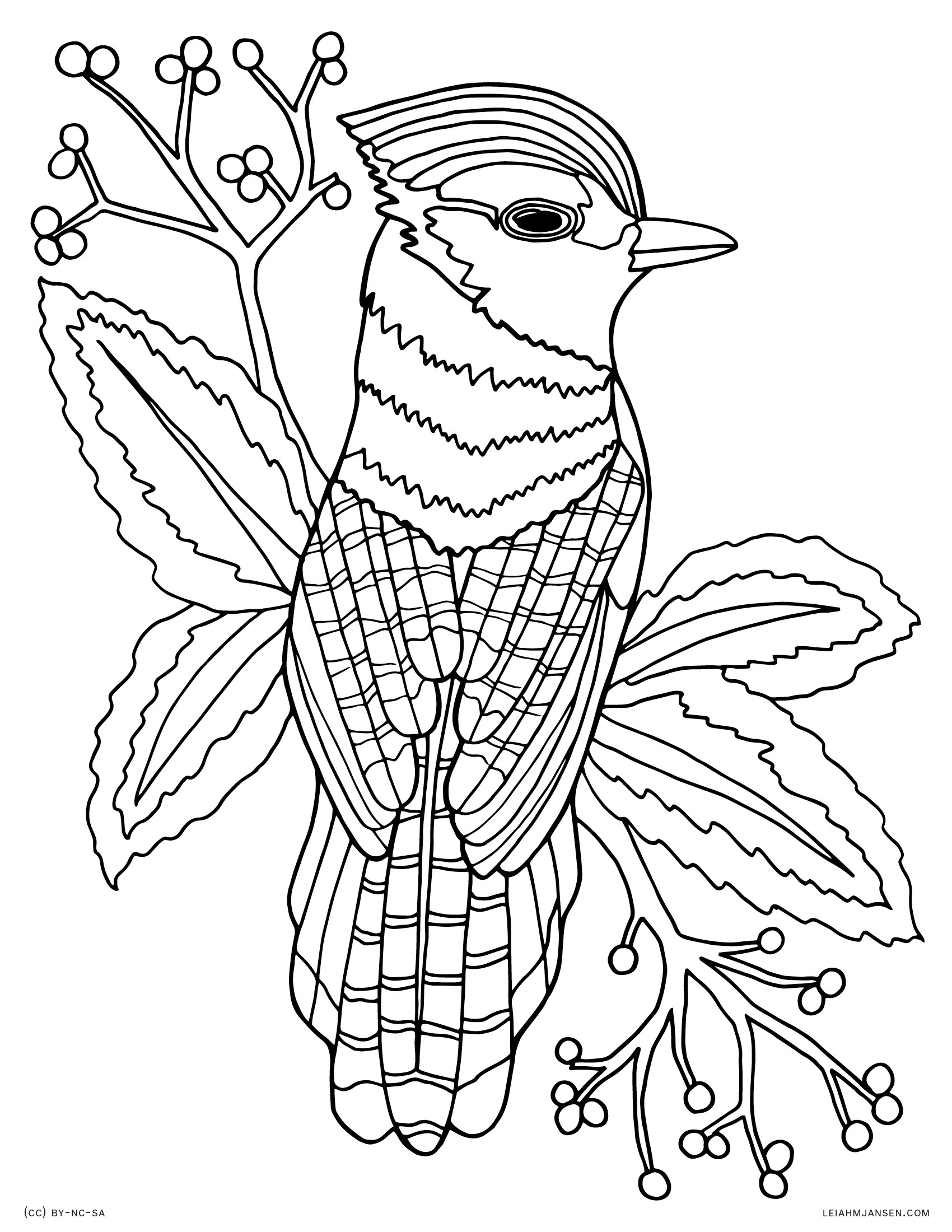 30 Leaf Coloring Pages for Kids Printable 21