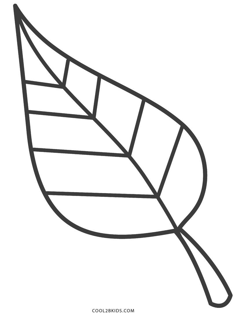 30 Leaf Coloring Pages for Kids Printable 26