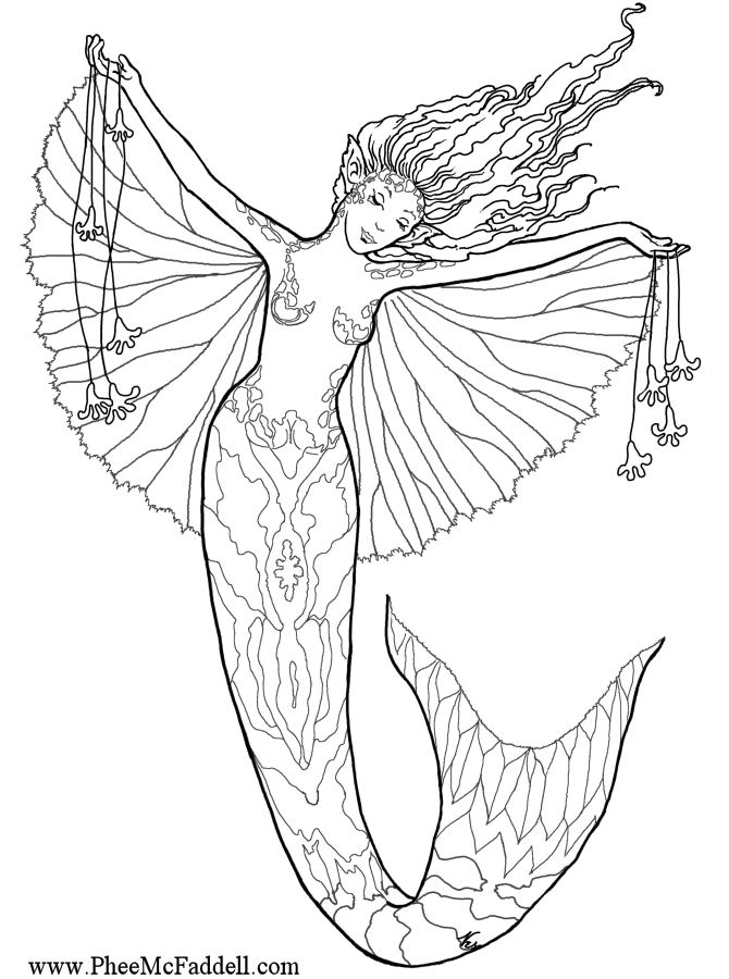 mermaid coloring pages for adults printable jpg