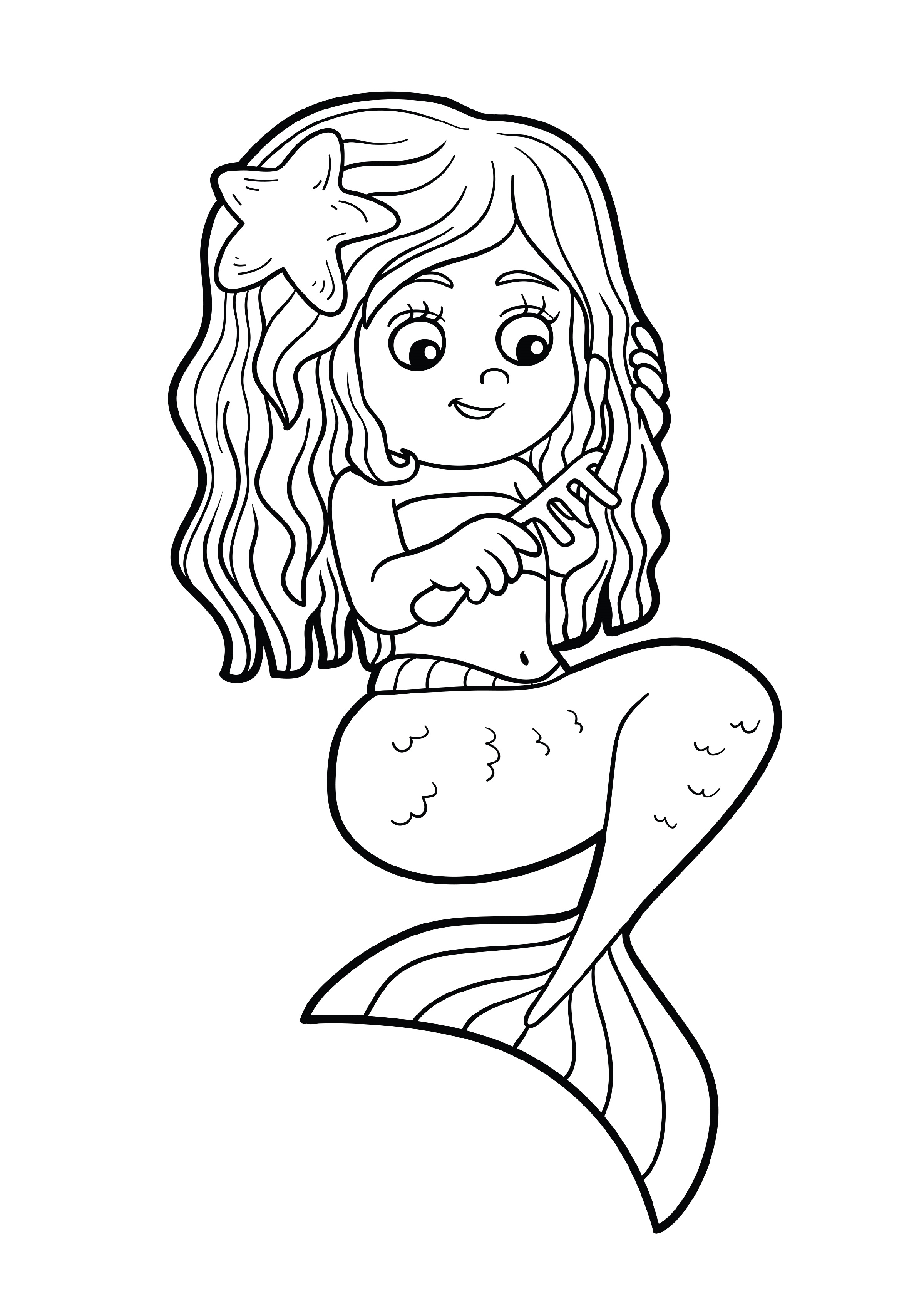 mermaid coloring pages for adults printable jpg