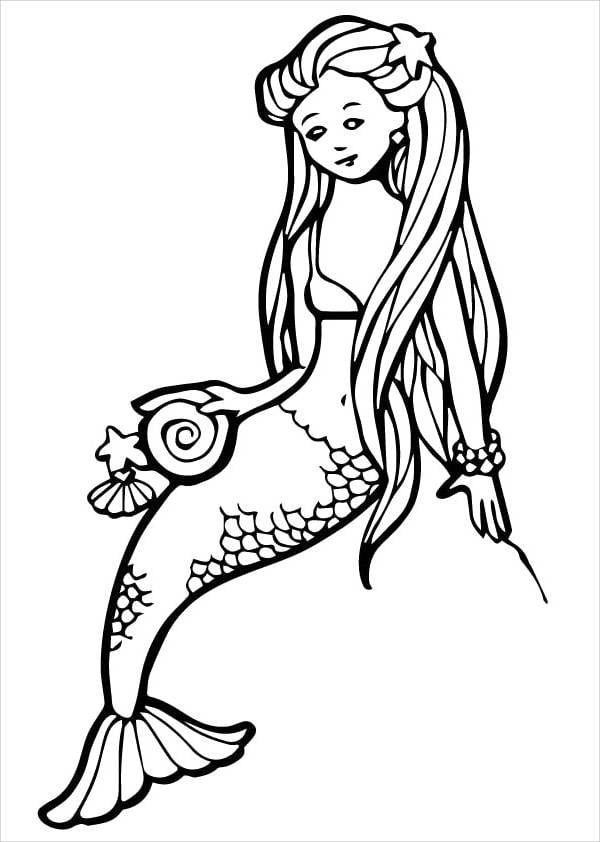 mermaid coloring pages for adults printable jpg