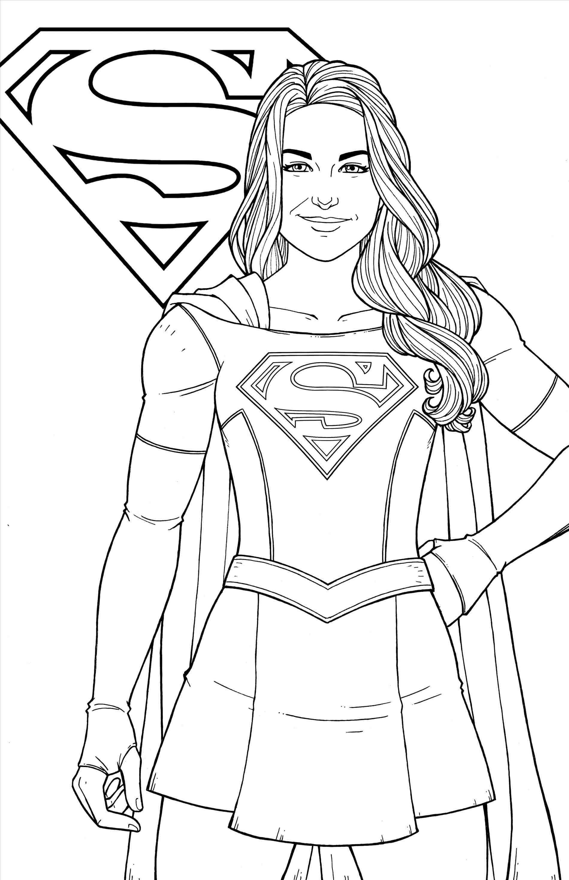 supergirl coloring pages printable jpg