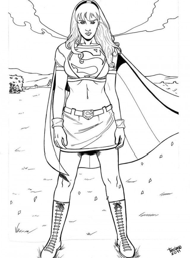 supergirl coloring pages printable jpg