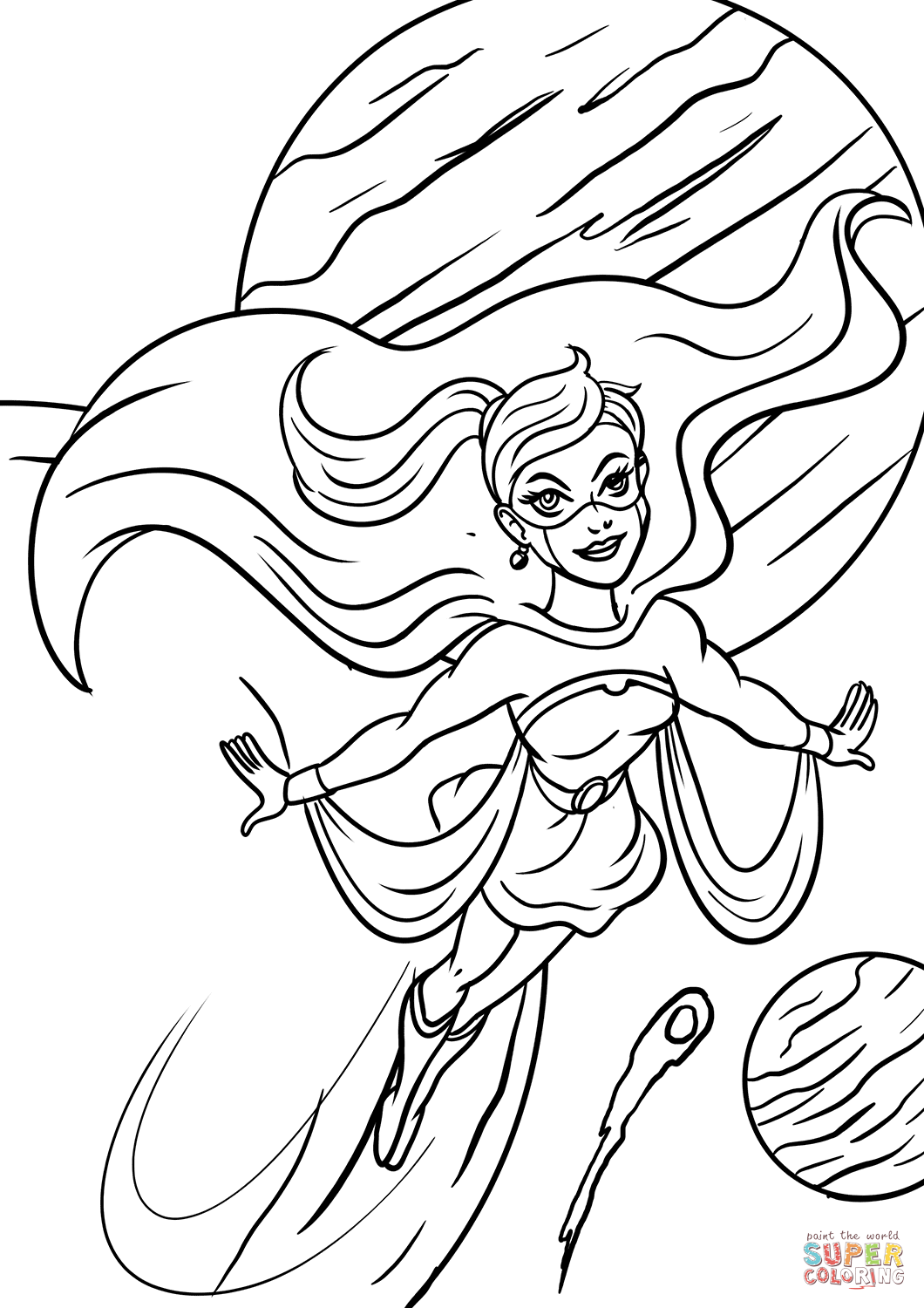 supergirl coloring pages printable jpg