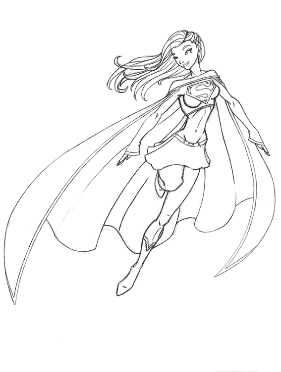 supergirl coloring pages printable jpg