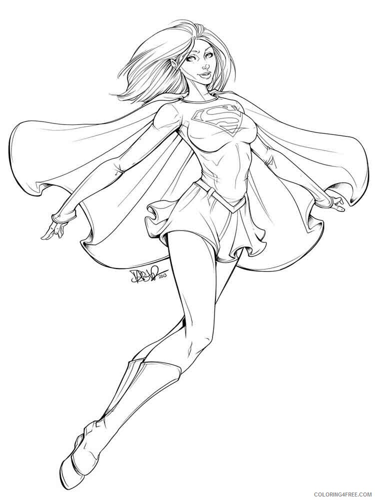 supergirl coloring pages printable jpg