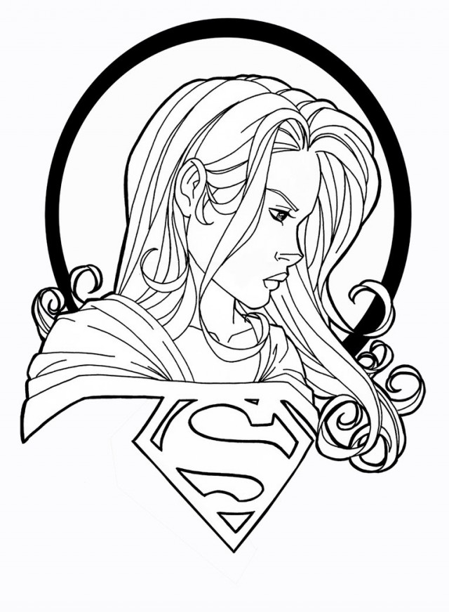 supergirl coloring pages printable jpg