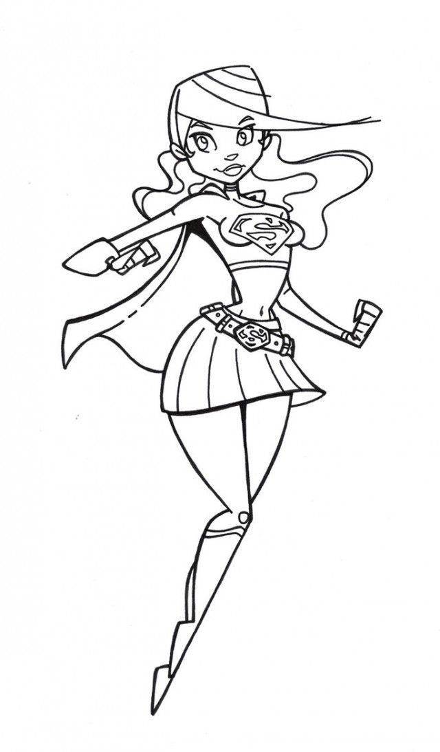 30 Supergirl Coloring Pages Printable 6