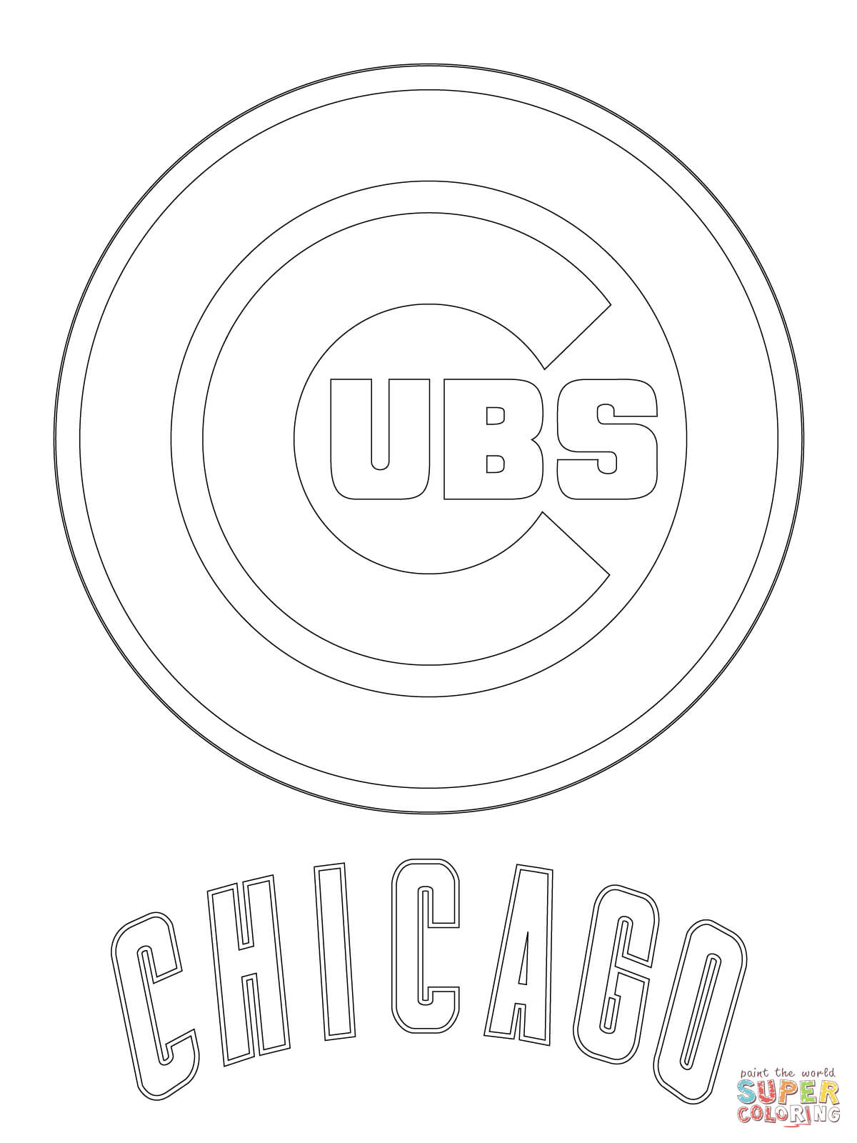 31 Chicago Cubs Logo Coloring Pages Printable 1