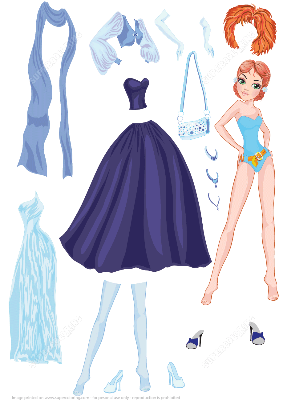 creative paper doll template printable jpg