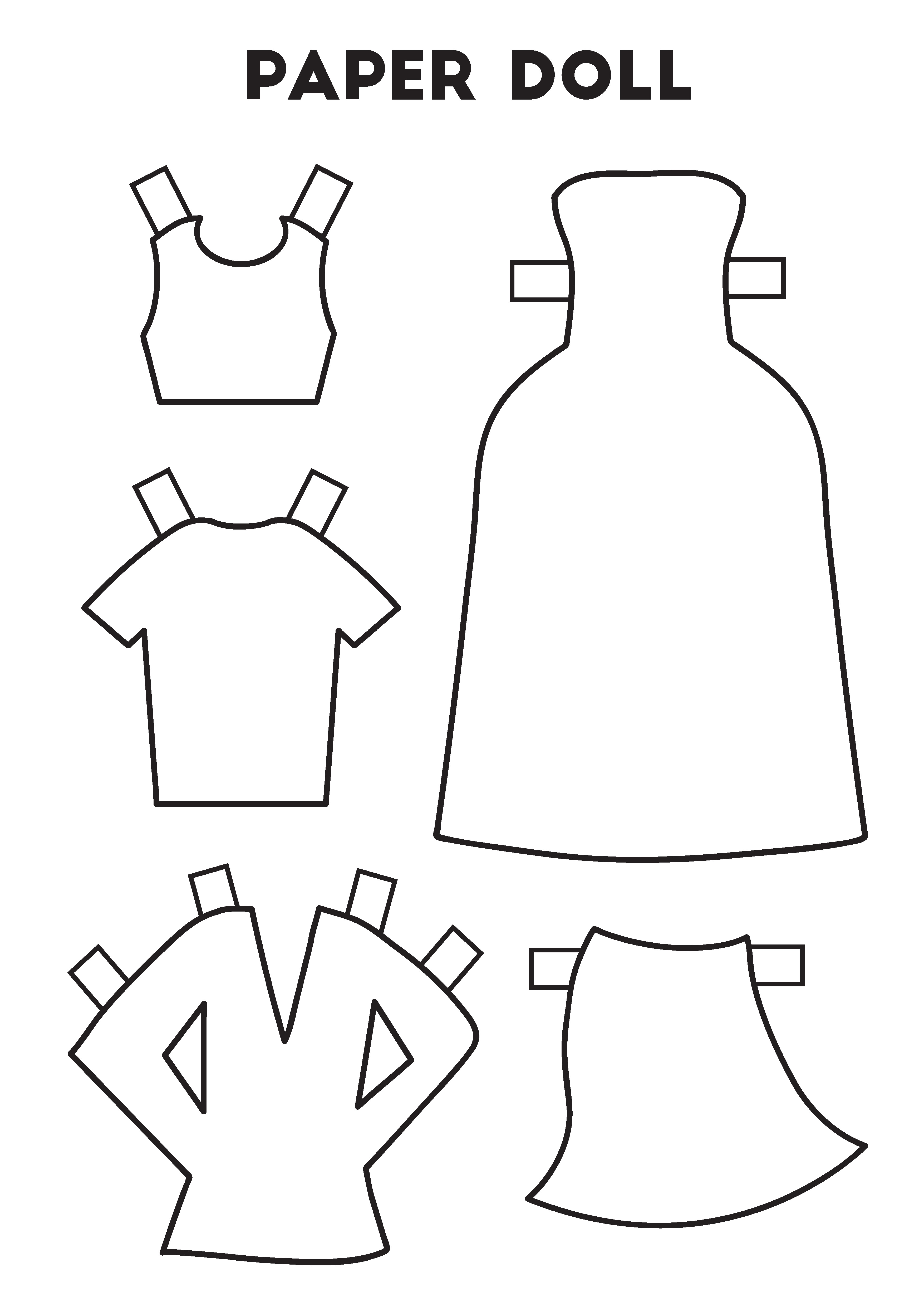 creative paper doll template printable jpg