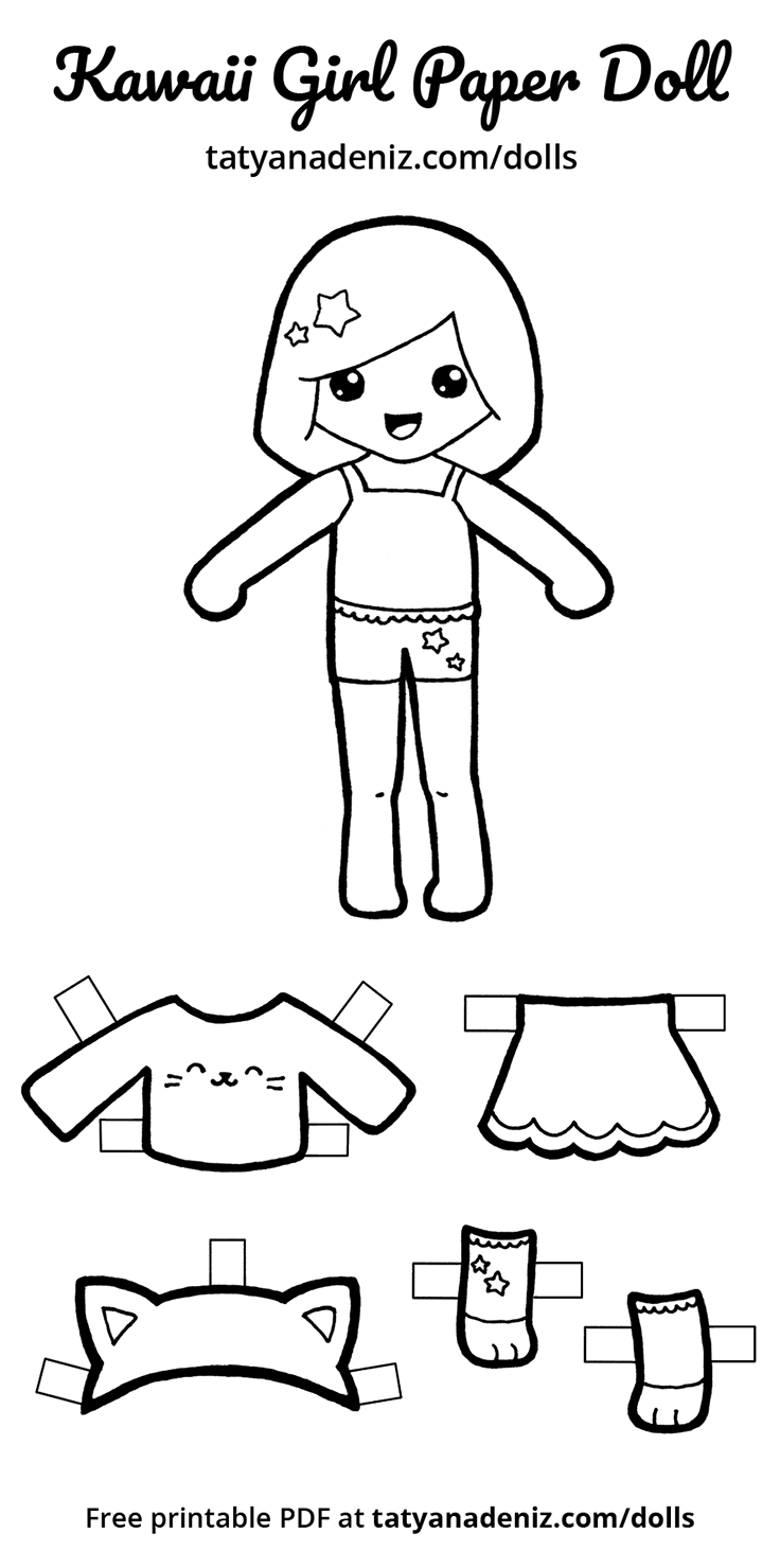 creative paper doll template printable jpg