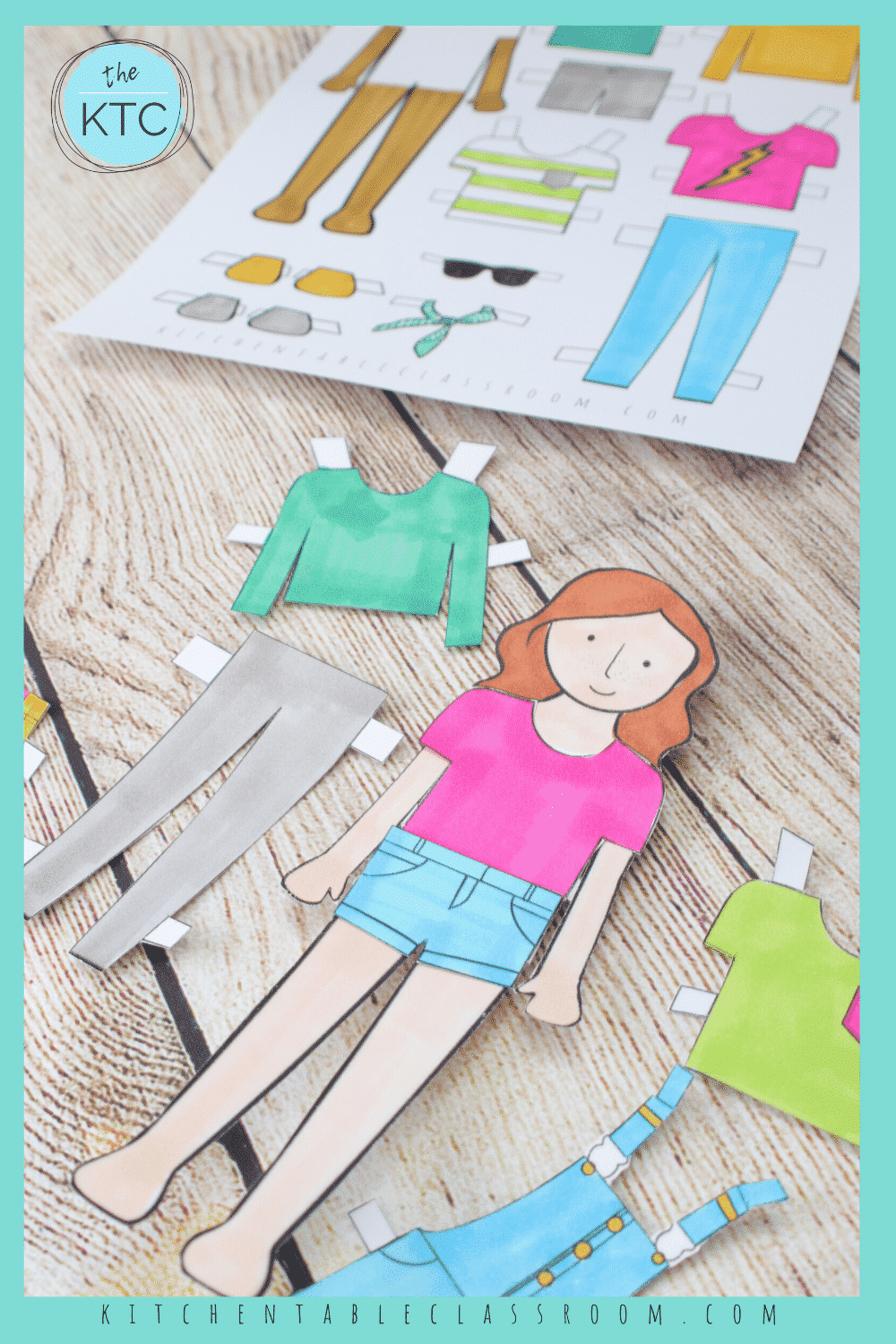 creative paper doll template printable jpg