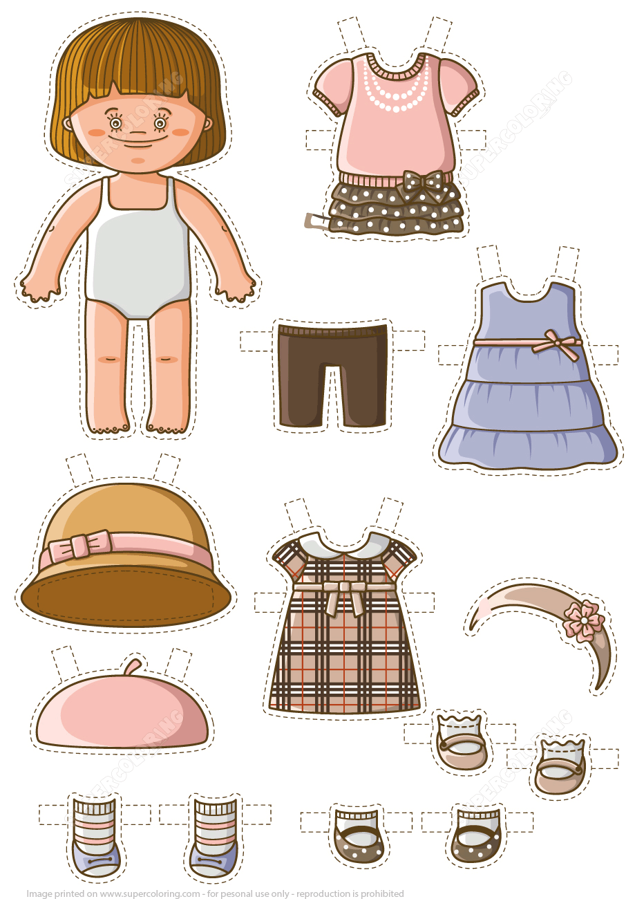 creative paper doll template printable jpg