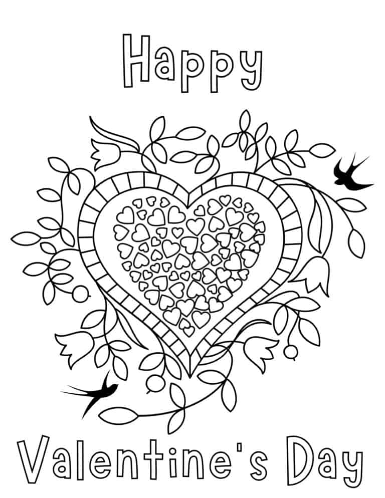 31 Cute Valentines Day Coloring Pages For Adults Printable 23