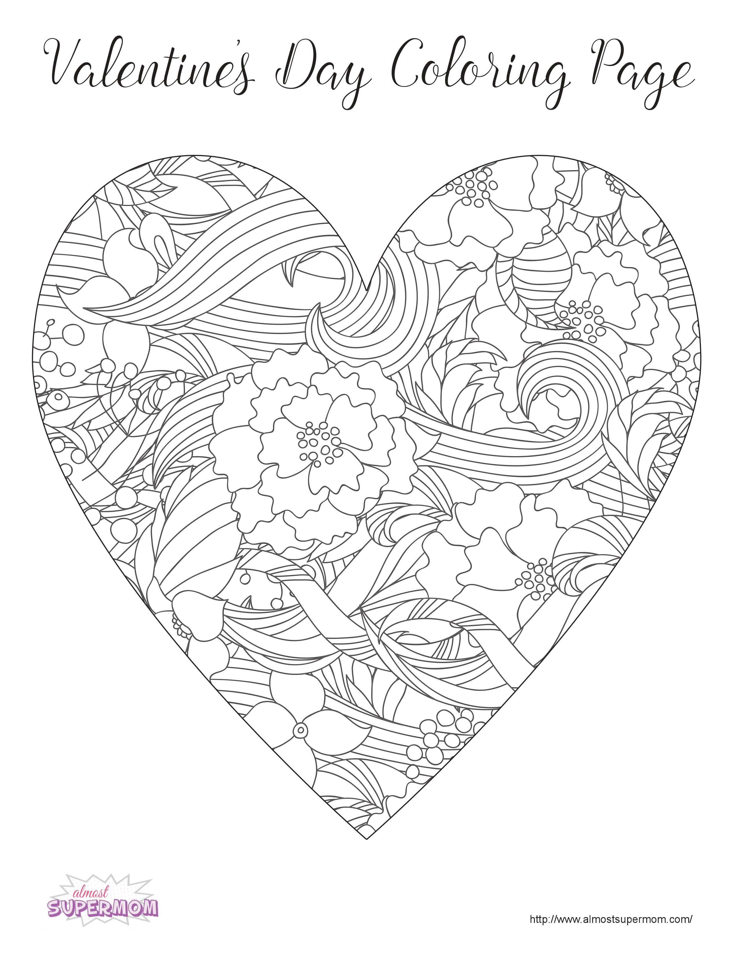 cute valentines day coloring pages for adults printable jpg