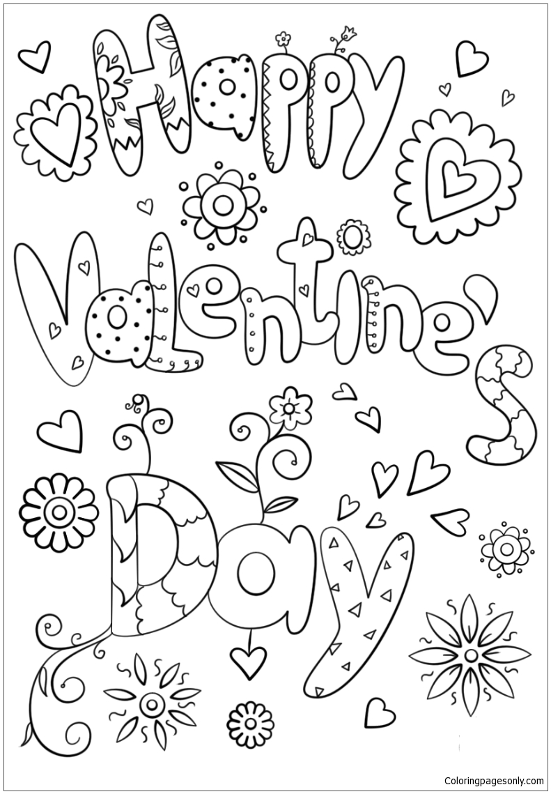 31 Cute Valentines Day Coloring Pages For Adults Printable 28