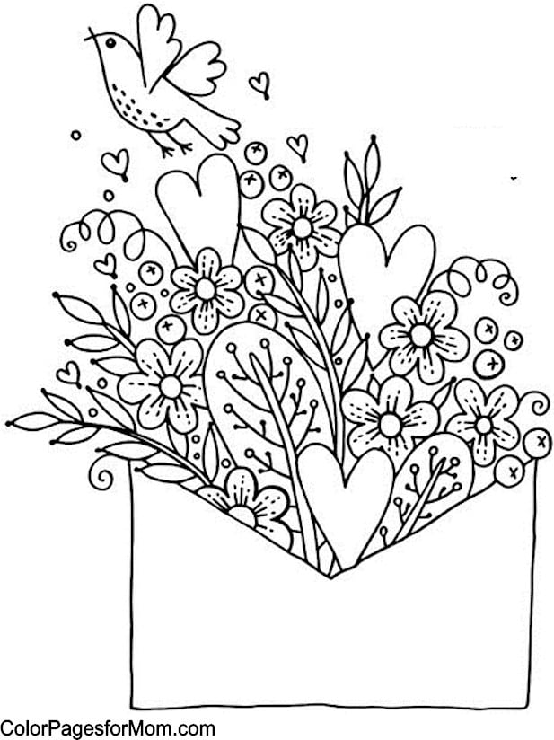 31 Cute Valentines Day Coloring Pages For Adults Printable 3