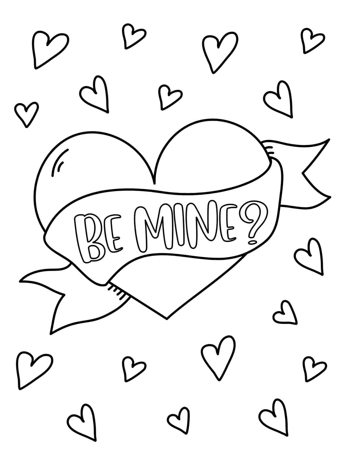 31 Cute Valentines Day Coloring Pages For Adults Printable 35