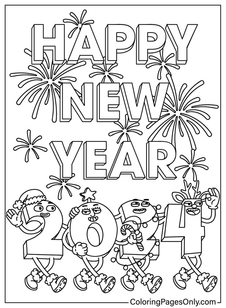 31 Disney New Year Coloring Pages Printable 13