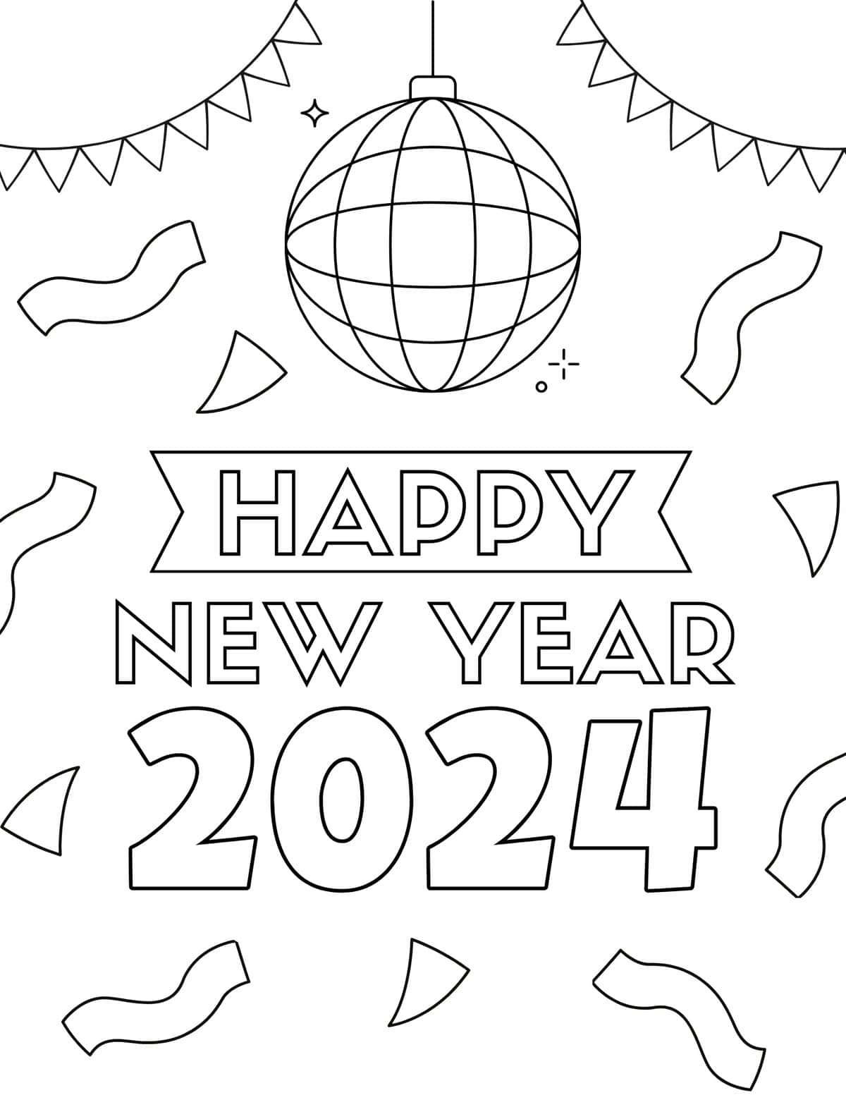 31 Disney New Year Coloring Pages Printable 16