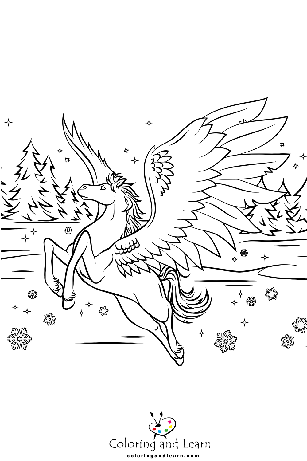 pegasus coloring pages printable jpg