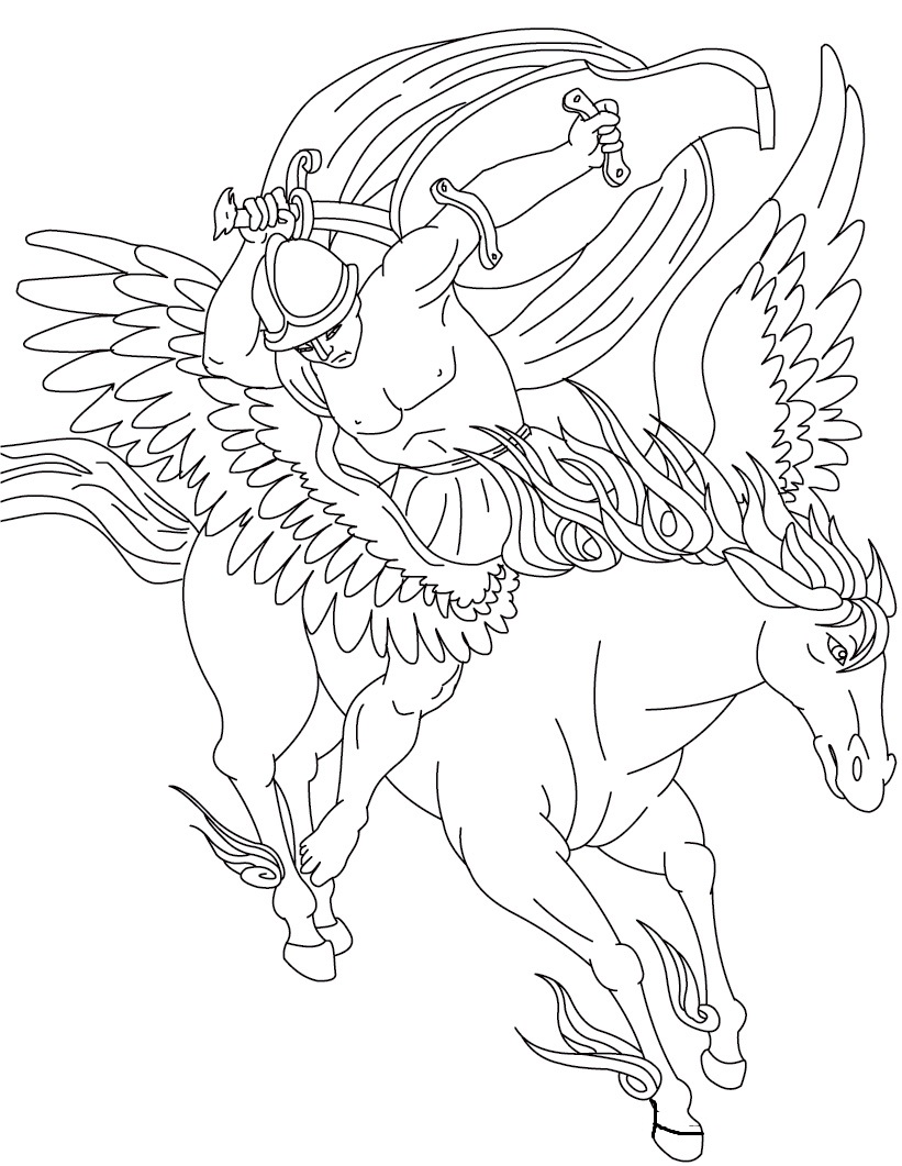 pegasus coloring pages printable jpg