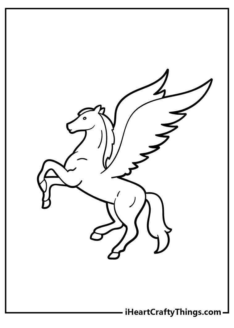 pegasus coloring pages printable jpg