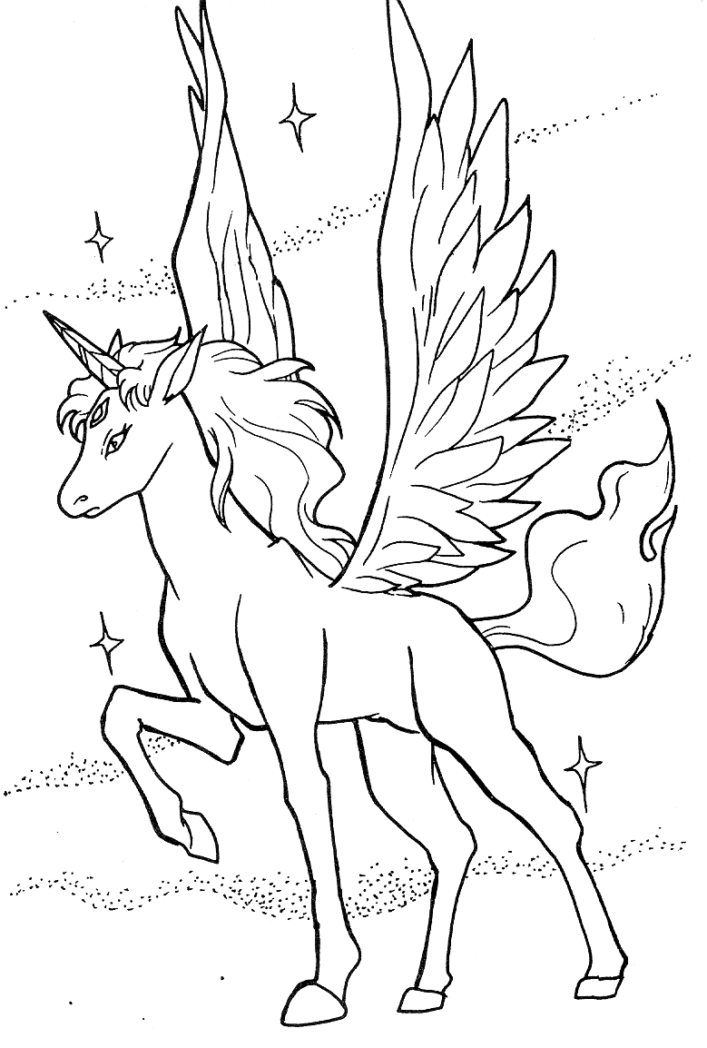 31 Pegasus Coloring Pages Printable 4