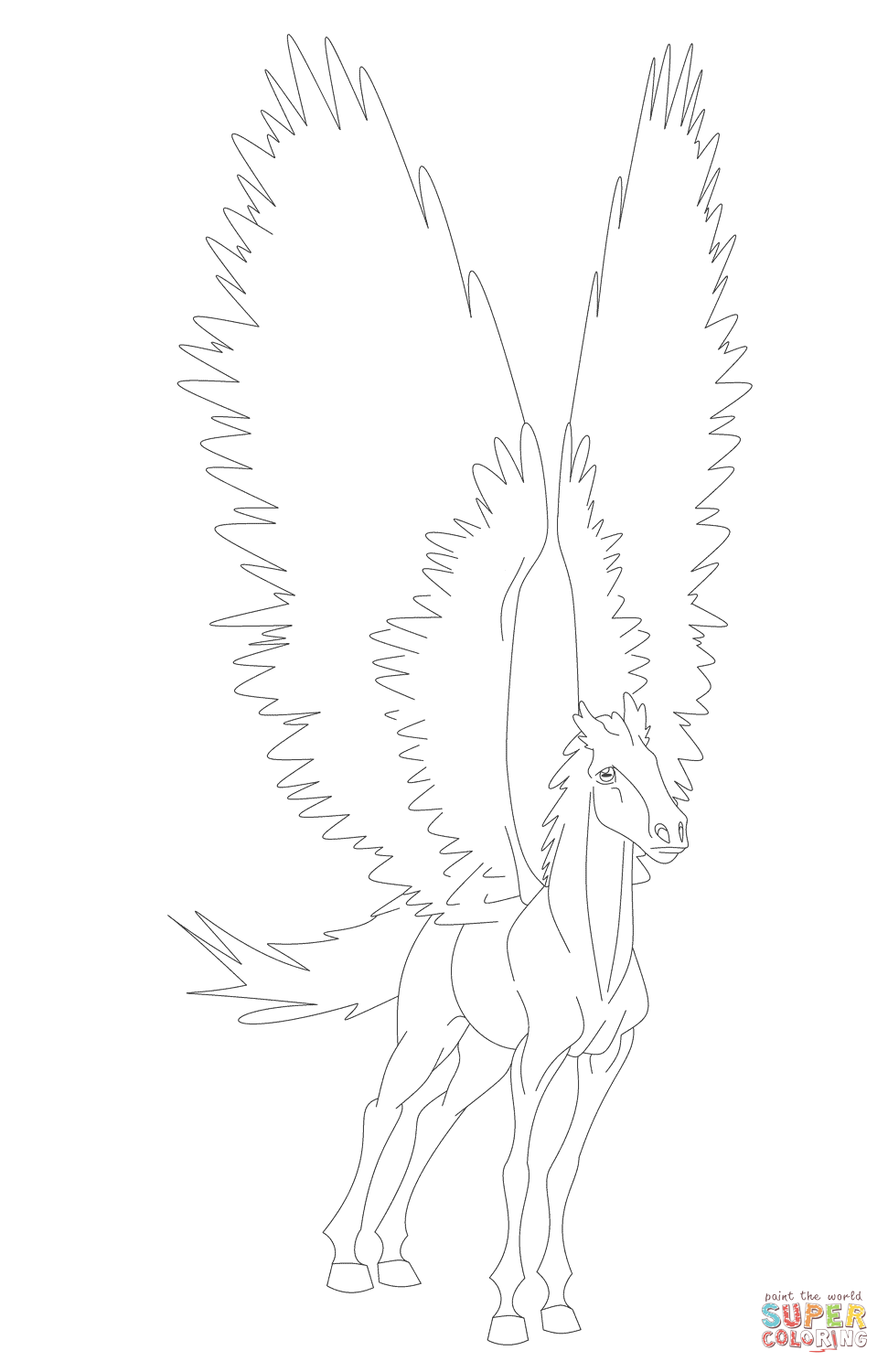 pegasus coloring pages printable jpg