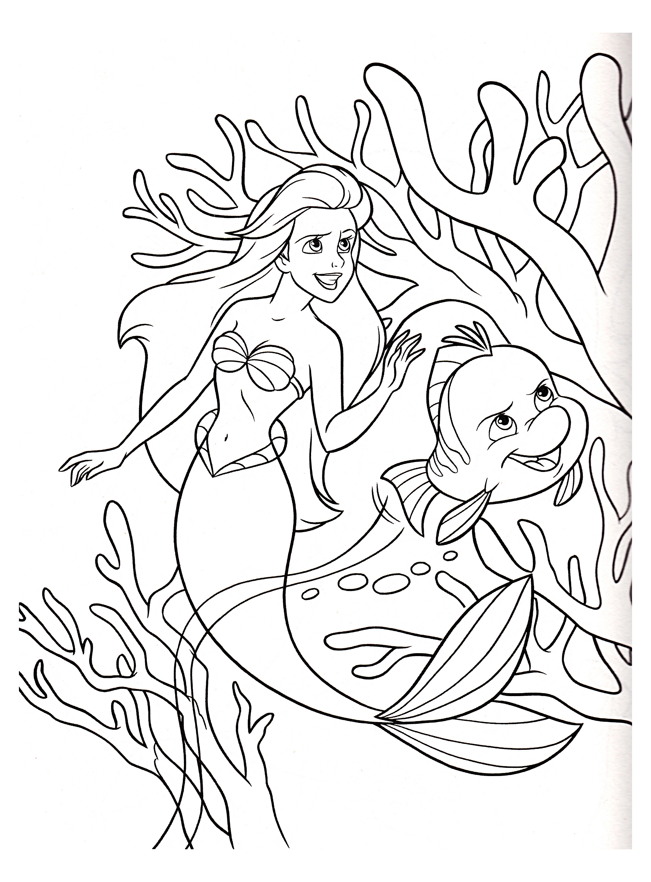 31 Spooky Little Mermaid Coloring Pages Ursula Printable 16