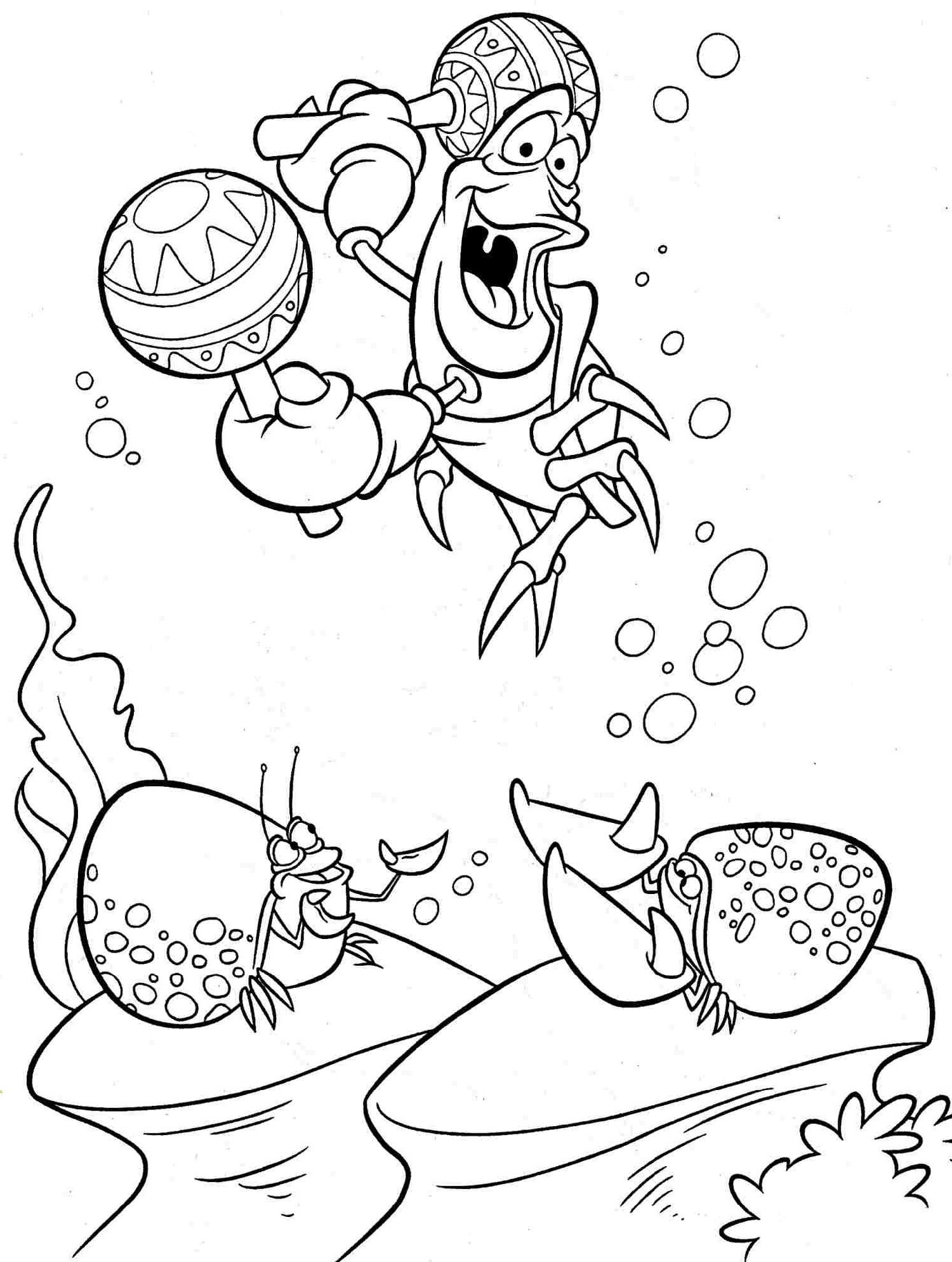 spooky little mermaid coloring pages ursula printable jpg