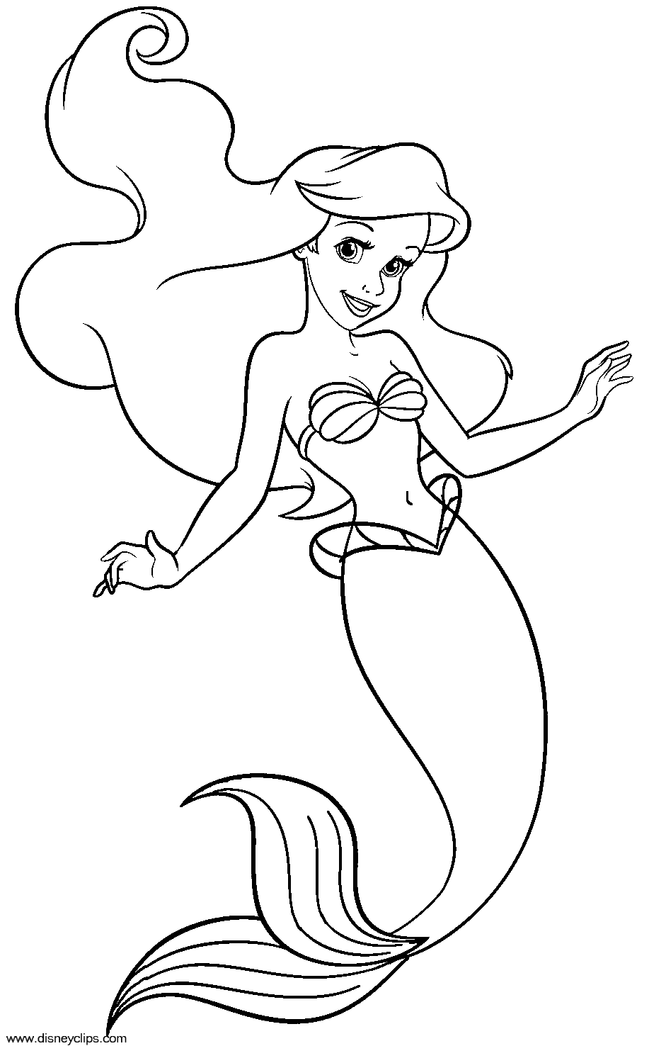 31 Spooky Little Mermaid Coloring Pages Ursula Printable 6