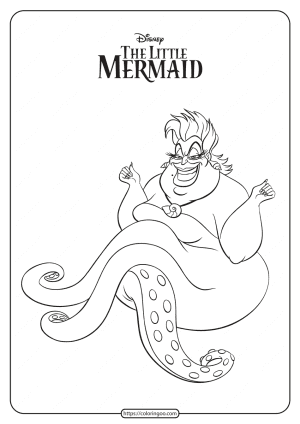 31 Spooky Little Mermaid Coloring Pages Ursula Printable 9