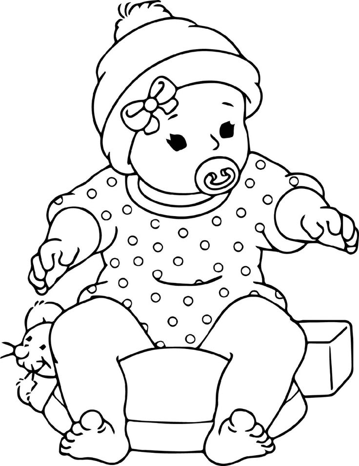 32 Baby Coloring Pages Printable 10