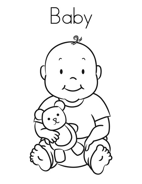 baby coloring pages printable jpg