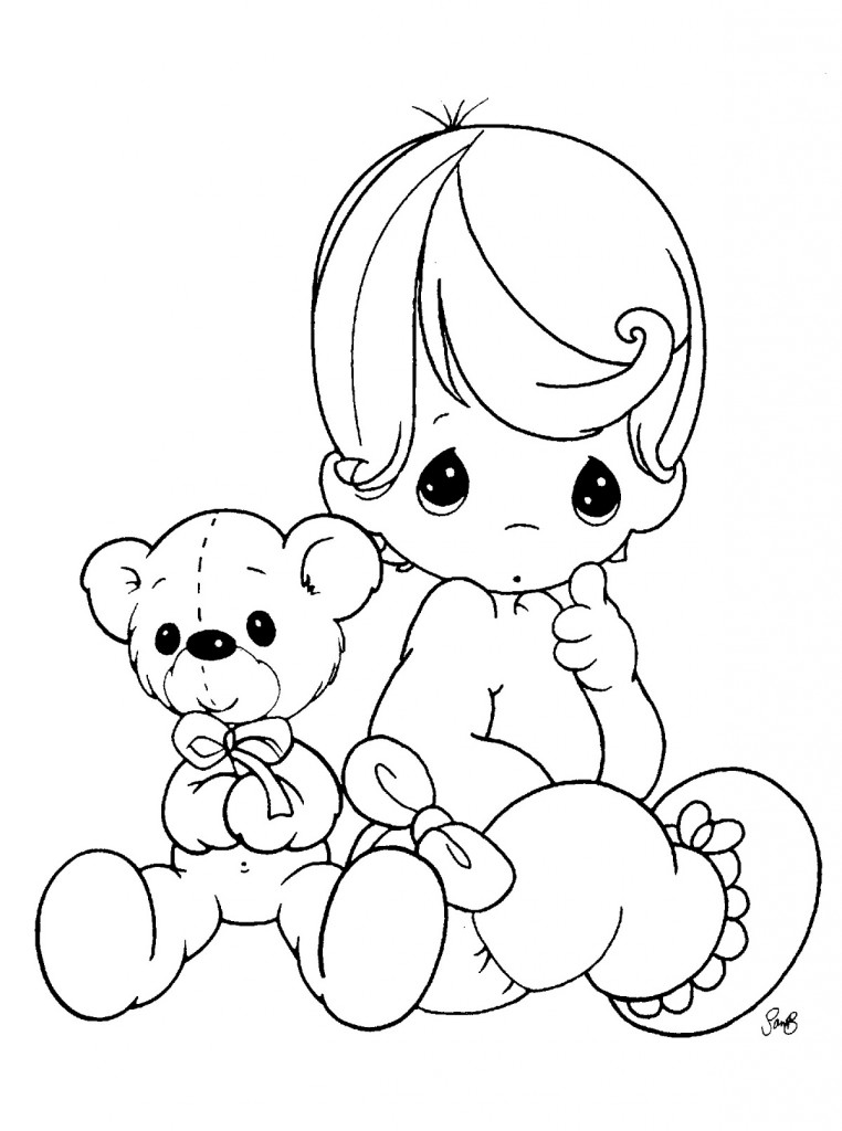 baby coloring pages printable jpg