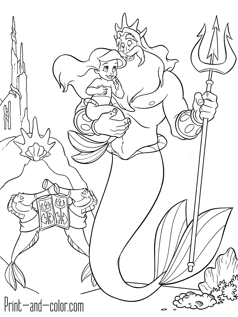 32 Classic The Little Mermaid 2 Coloring Pages Printable 13