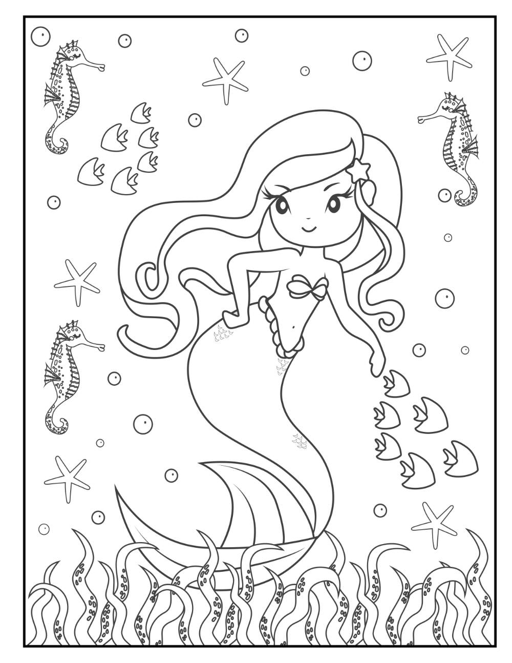 32 Classic The Little Mermaid 2 Coloring Pages Printable 18