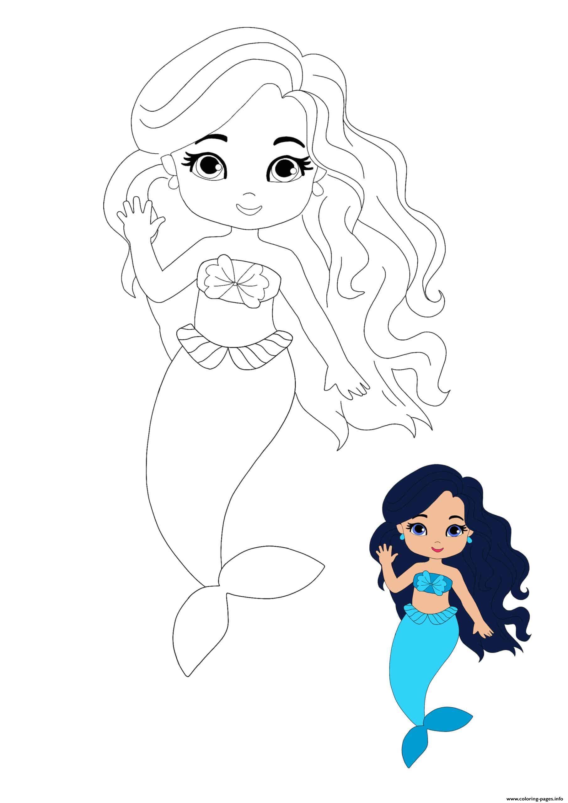 classic the little mermaid coloring pages printable jpg