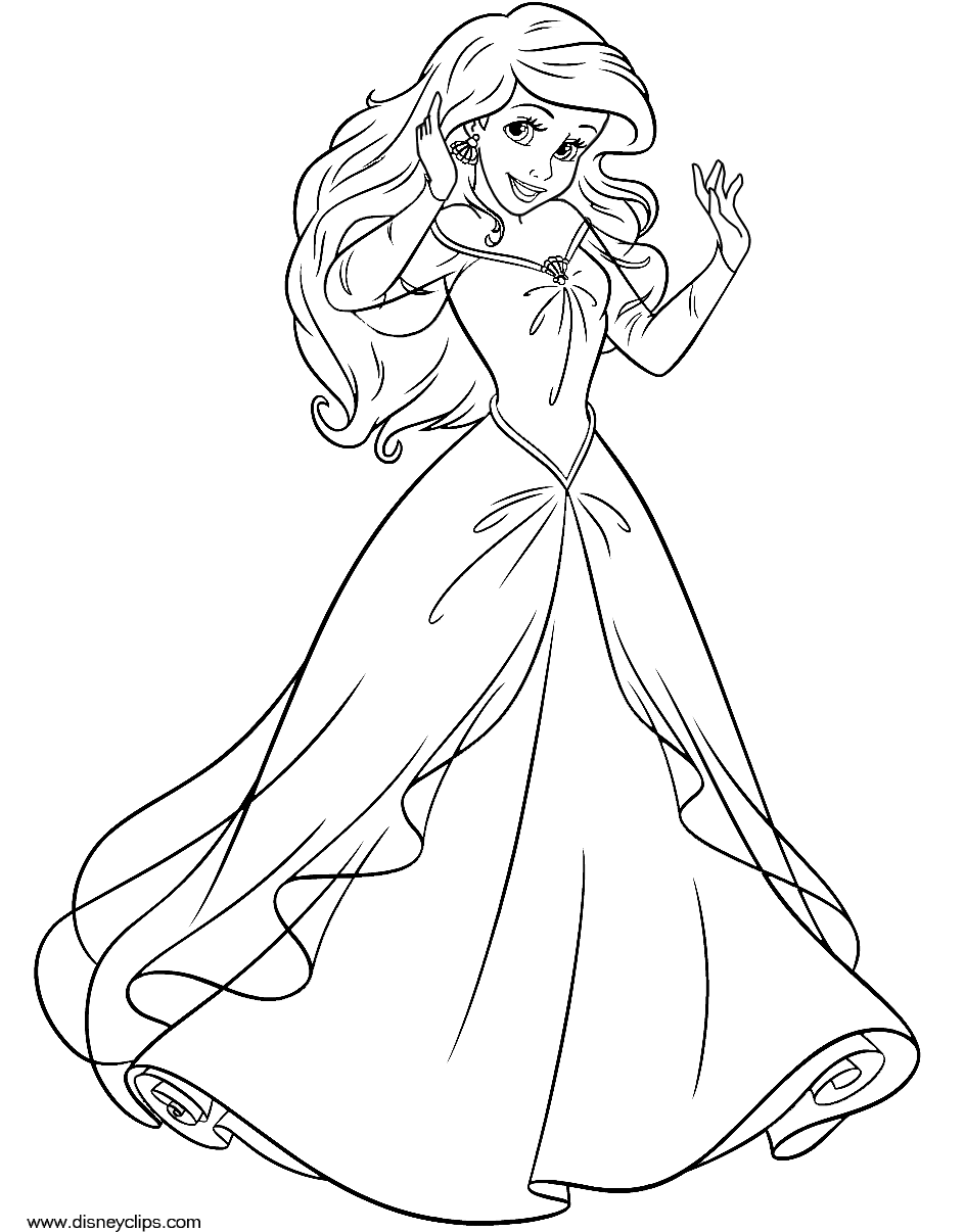 classic the little mermaid coloring pages printable jpg