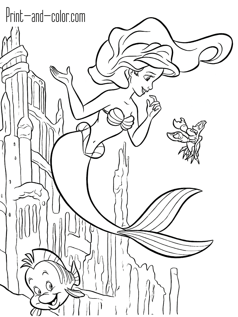 32 Classic The Little Mermaid 2 Coloring Pages Printable 29