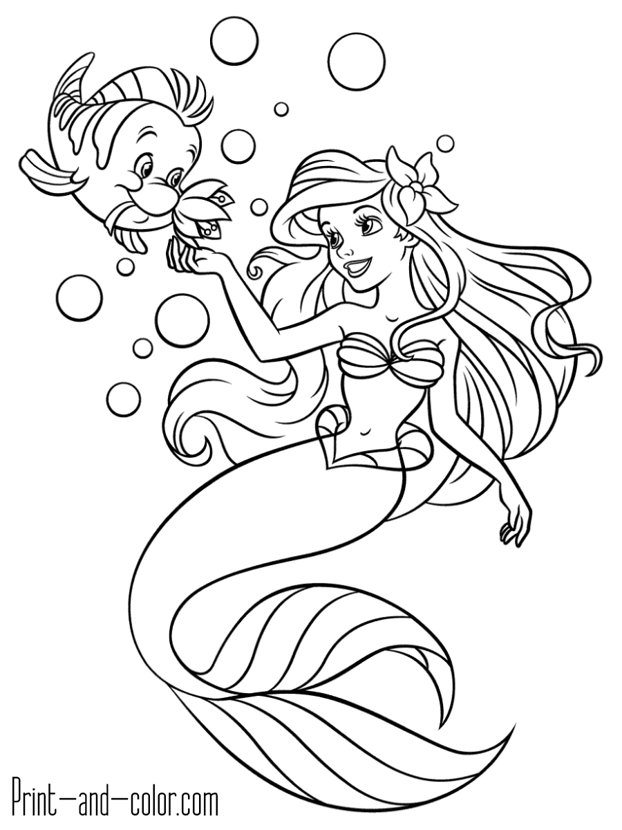 32 Classic The Little Mermaid 2 Coloring Pages Printable 8