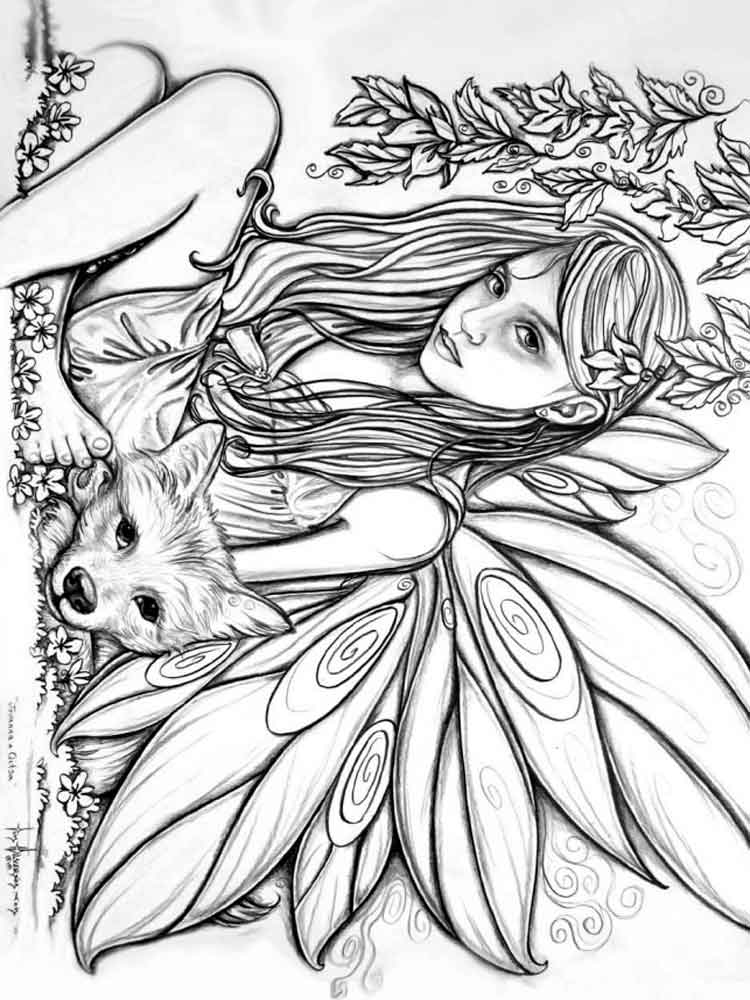 32 Detailed Fairy Tale Coloring Pages Printable 22