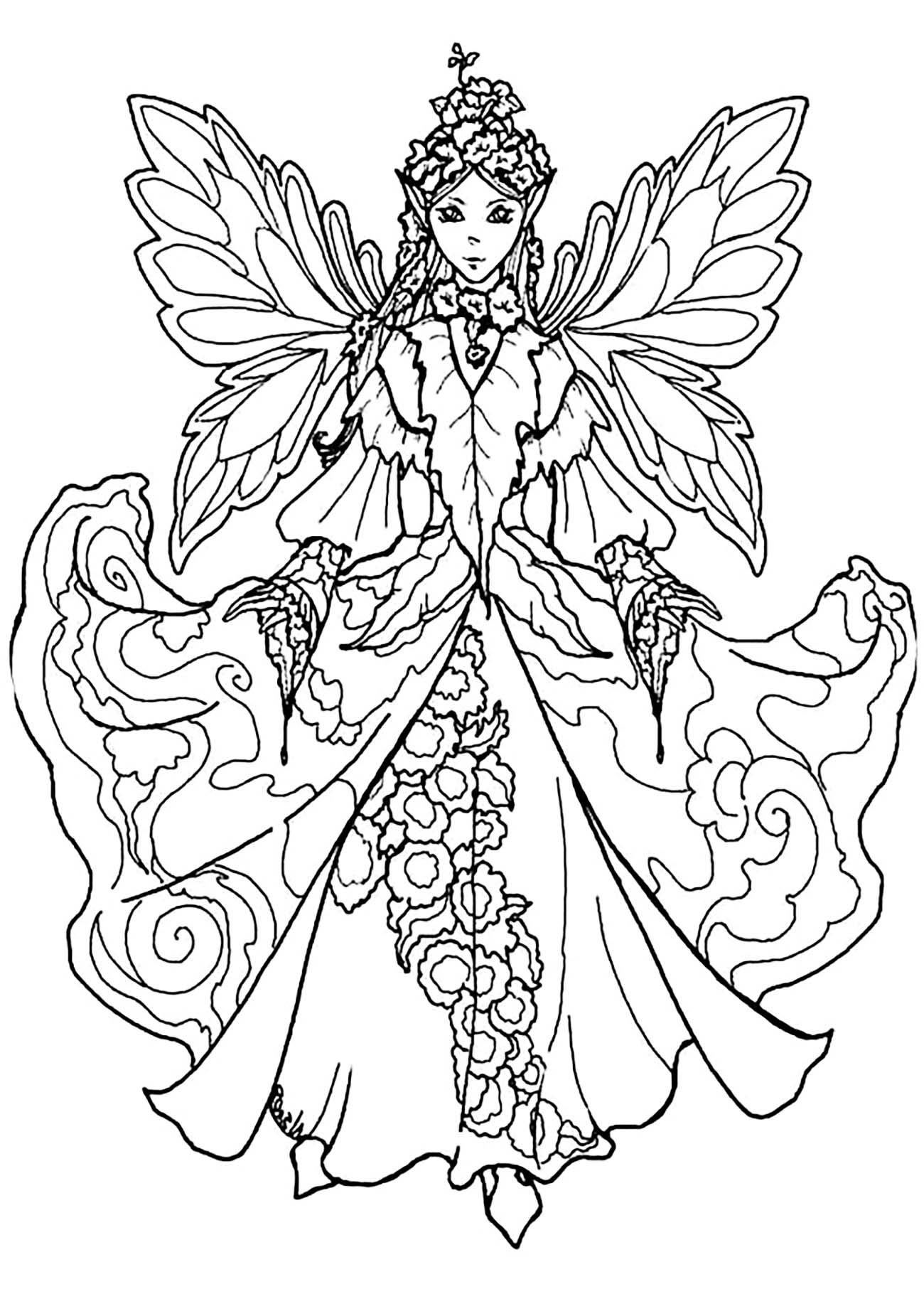 detailed fairy tale coloring pages printable jpg