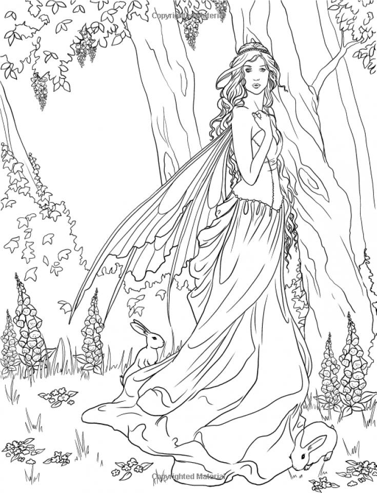 32 Detailed Fairy Tale Coloring Pages Printable 7