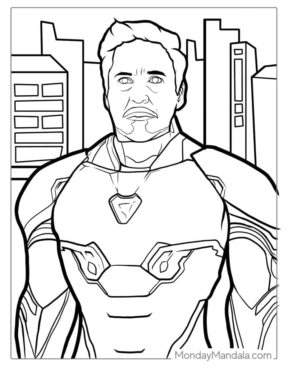 heroic iron man coloring pages printable jpg